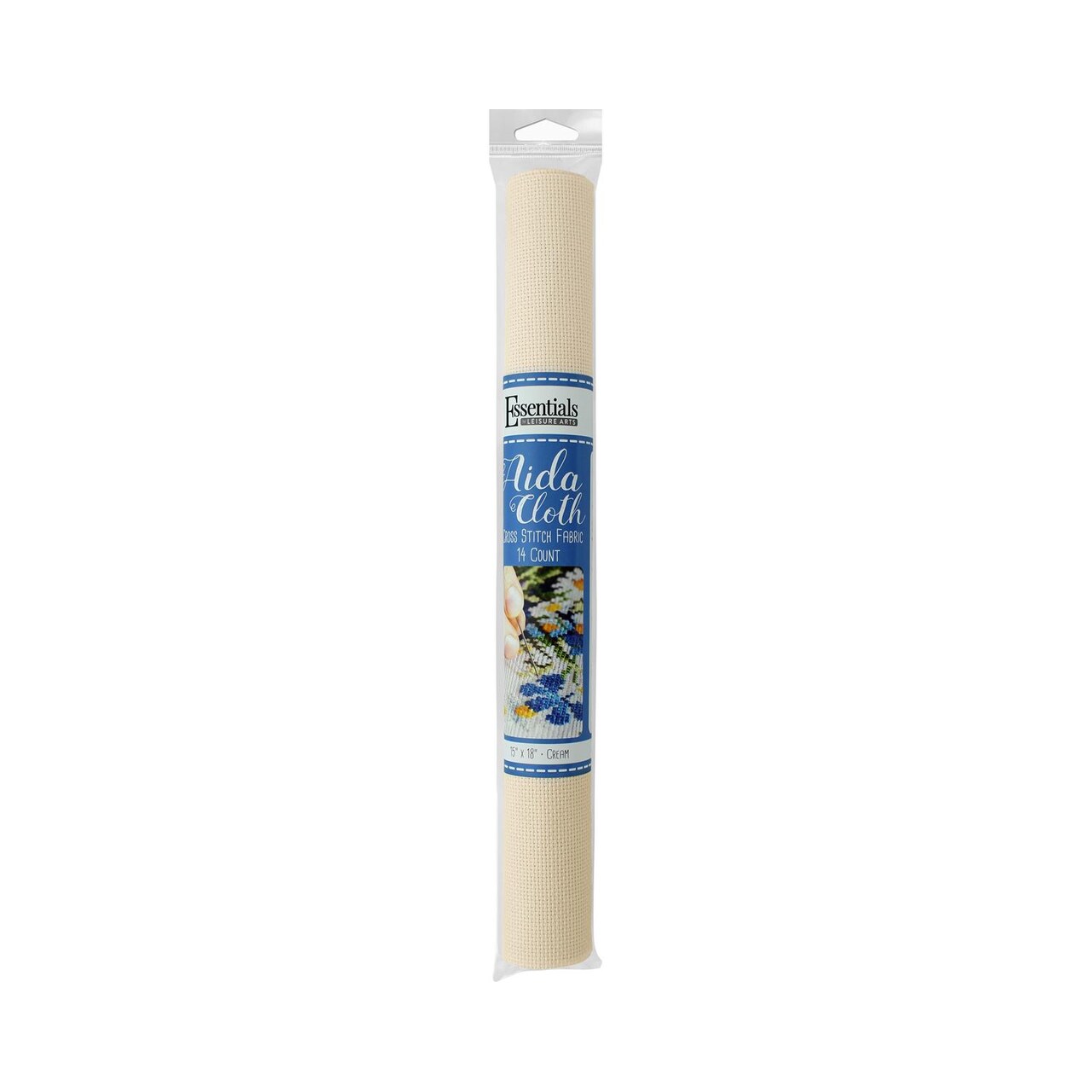 Essentials By Leisure Arts Aida Cloth, 14 Count, Cream, Cross Stitch Fabric, Embroidery Fabric, Cross Stitch Supplies For Crafting, Stitching, And Sewing Projects 15X18